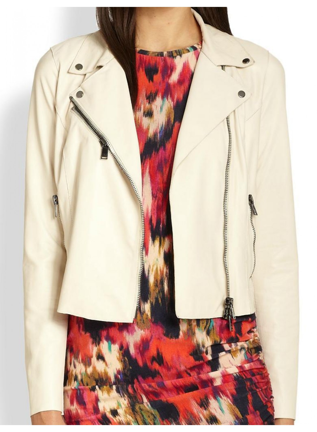 Nashville Rayna James White Leather Jacket